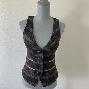 Bebe vest beige and brown size small NEVER WORN
